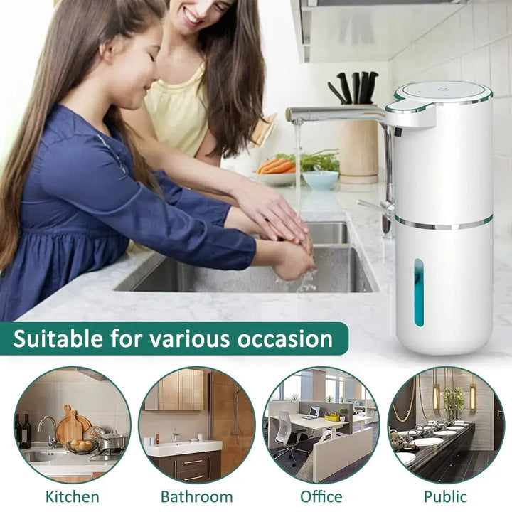 NEW Automatic Soap Dispenser Touchless Foaming Soap Dispenser 380ml USB Rechargeable Electric 4 Level Adjustable For Home